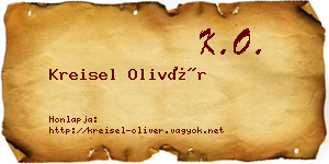 Kreisel Olivér névjegykártya