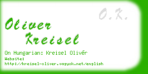oliver kreisel business card
