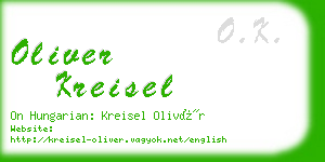 oliver kreisel business card